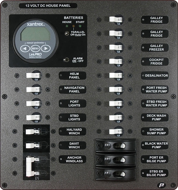 Boat electrical panel wiring diagram